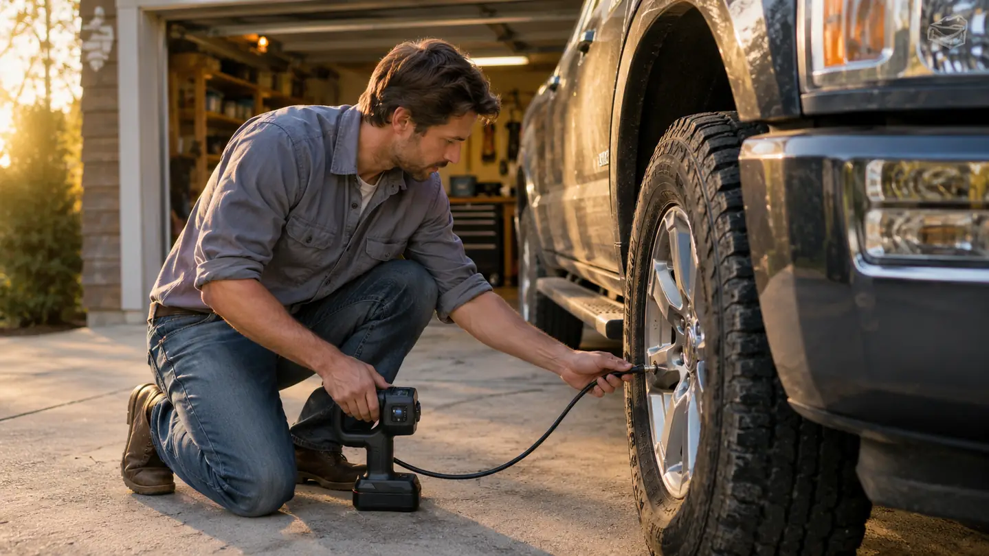 How to Fix a Low Tire at Home With the Avid Power Cordless Tire Inflator